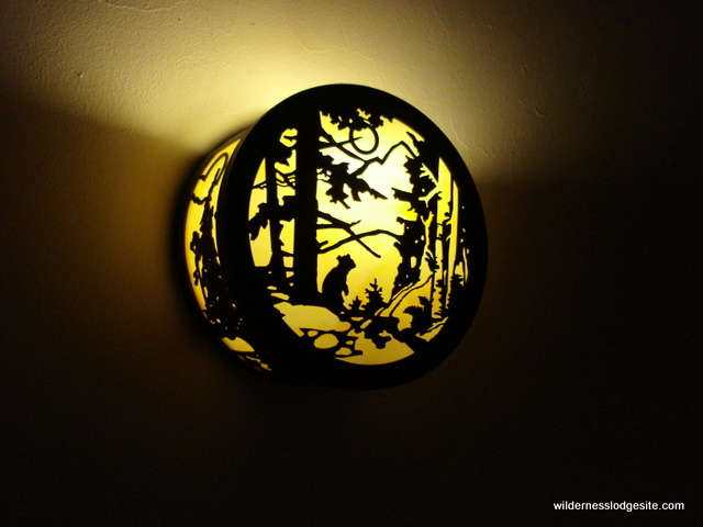 Wall light in hallway